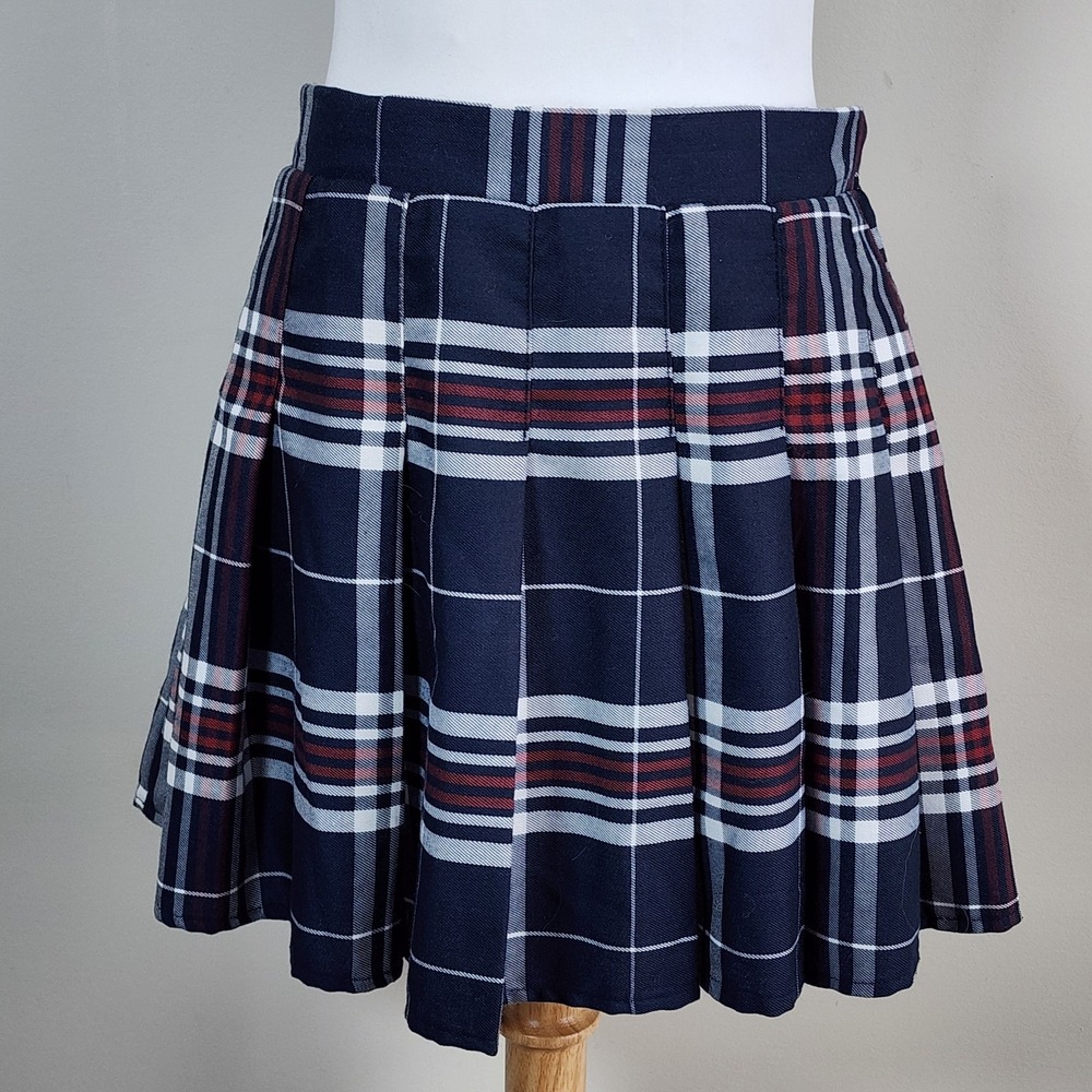 Plaid Pleated Mini Skirt Schoolgirl Uniform Kilt Womens Medium 28W Coquette Cute